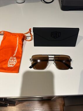 Fuel Square Aviator Sunglasses in Brown
